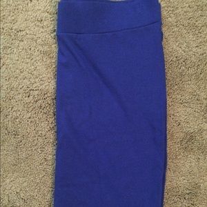 Blue high waisted skirt