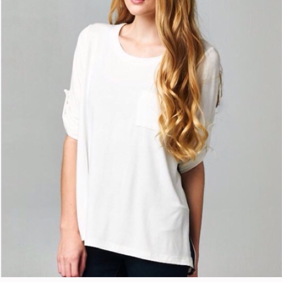 Chiffon and Striped Back Tunic - Picture 2 of 3