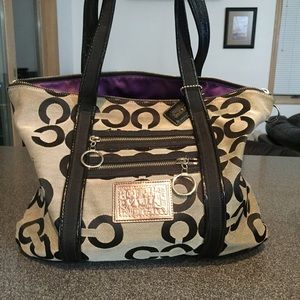 Coach large C's medium tote