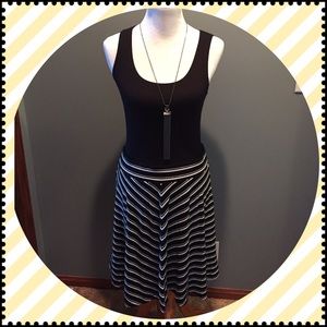 Loft Black & White Skirt