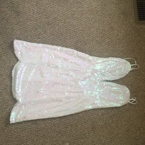 Multi Color white sequence Dress