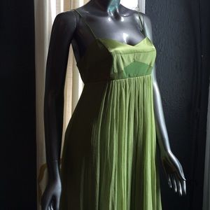 BCBG Floor length green gown