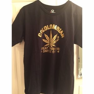 Gold Foil Columbia weed T Shirt