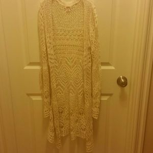 Long knit bohemian cardigan