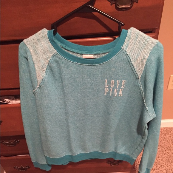 Light Blue Victoria's Secret PINK crew neck