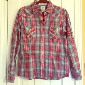 Rough Stock by Panhandle Plaid Western Shirt