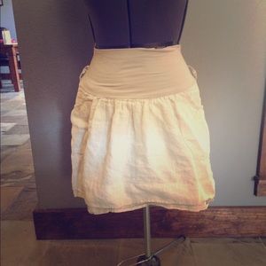 Layered Linen Maternity Skirt