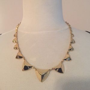 House of Halrow 1960 gold pyramid necklace