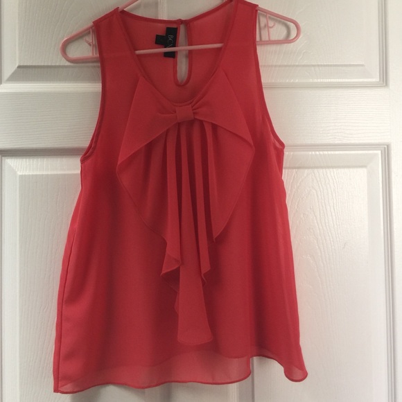 Salmon colored can see through dress shirt