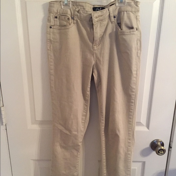 Tan skinny jeans