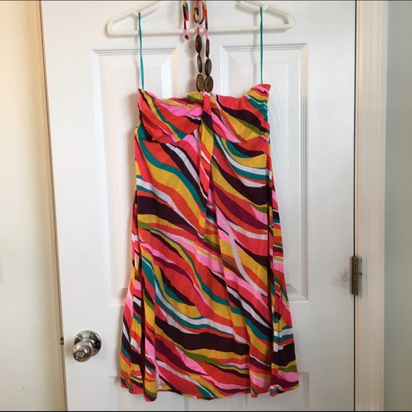 Multi colored halter sundress