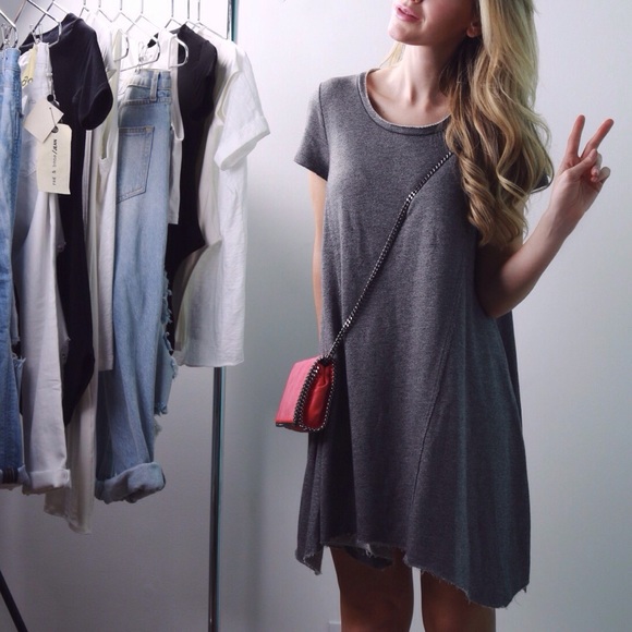SOLD OUT Raw Edge Sweatshirt Dress - Picture 4 of 4