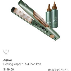 Agave healing vapor 1 1/4 inch straightener $50