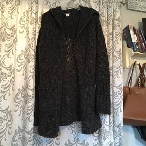 Warm !!! J. Crew hooded sweater jacket