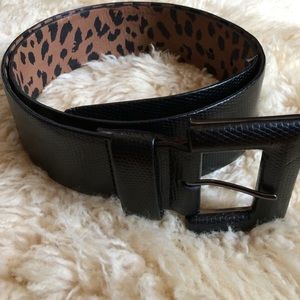 Betsey Johnson large black waist belt