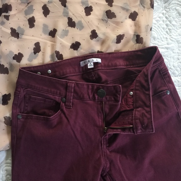 CAbi spring 2015 plum colored jeggings, size 2