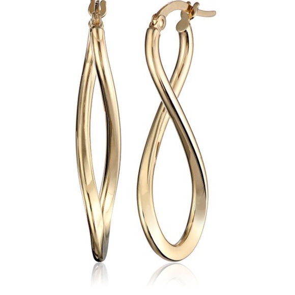 14k Yellow Gold Infinity Earrings