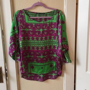 Printed Satin Zara Blouse