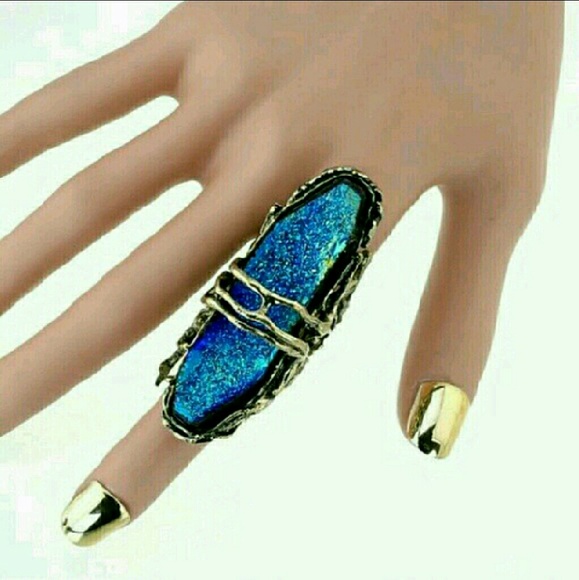 1 left GORGEOUS COLORS Flexible full finger RINGS - Picture 3 of 6
