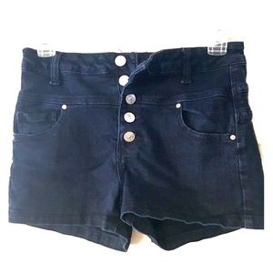 High waisted denim shorts