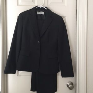 Pinstripe tahari suit