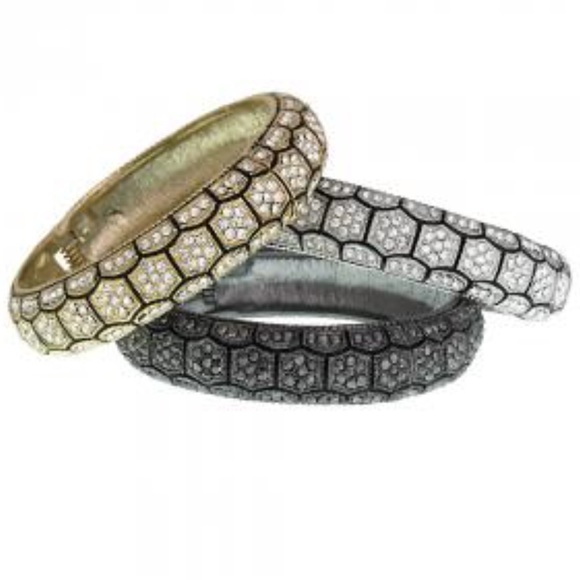 Hinged Crystal Patterned Bracelet, gift boxed &NWT
