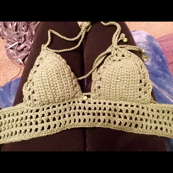 Crochet Crop Top Bikini