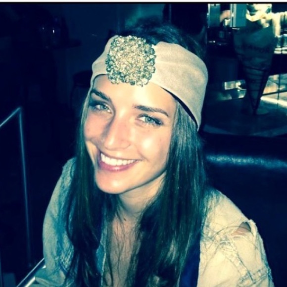 Pyrite and Swarovski head wrap! - Picture 3 of 4