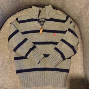 Toddler polo zip sweater