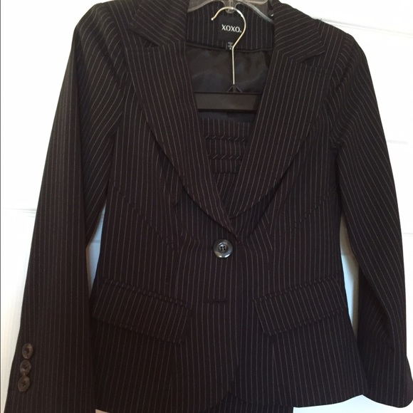 Xoxo black pin stripped suit