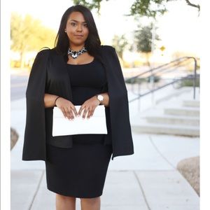 Jackets & Coats - Plus size Black Cape Blazer II Jackets & Coats - Plus size Black Cape Blazer II