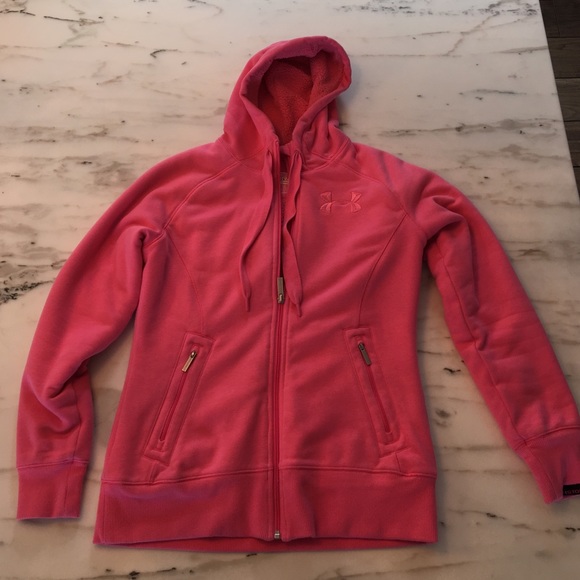 Pink Under Armour Zip-Up Hoodie