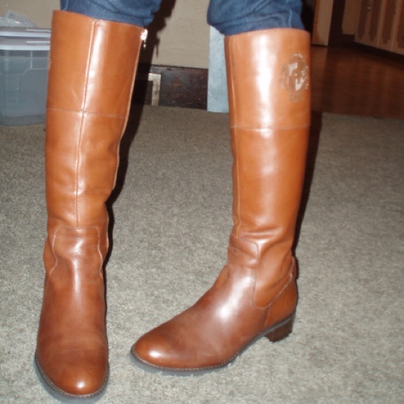 Etienne Aigner Leather Riding Boots