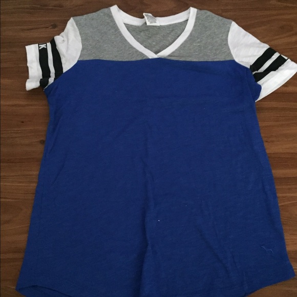 Cobalt color block t shirt