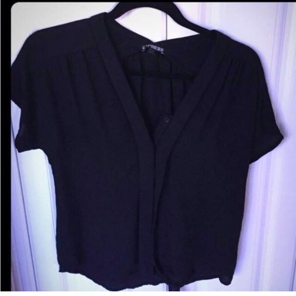 Express Black Sheer Blouse size XS