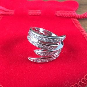 Platinum Plated Cubic Zirconia Ring