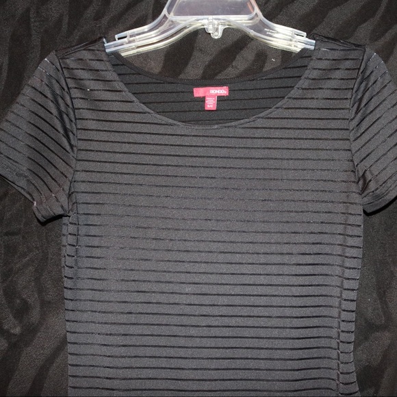Striped black t