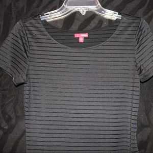 Striped black t