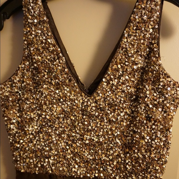 Badgley Mischka Sleeveless Sequin Detail Dress - Picture 3 of 4
