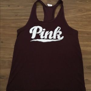 Maroon tank workout top