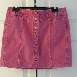 SUPER CUTE PINK CURDUROY MINI SKIRT