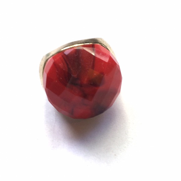 Adjustable Red Stone Statement Ring - image 3