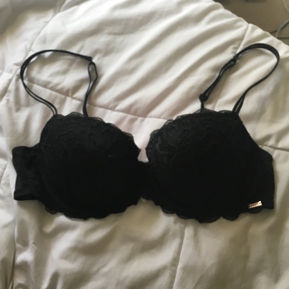 PINK Victoria's Secret black push up date bra