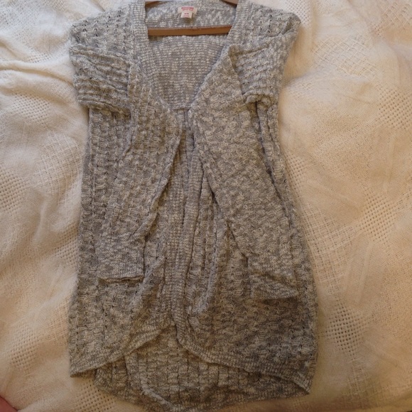 light grey textured cardigan
