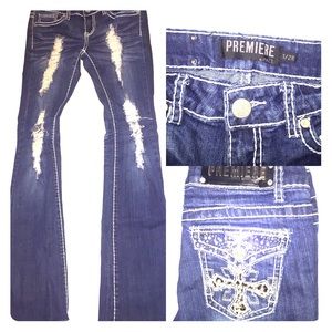 Ripped Jeans, Bejeweled Pockets