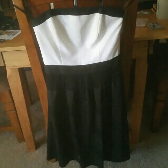 White House Black Market: black & white Dress