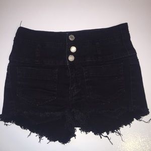 High Waisted Black Shorts