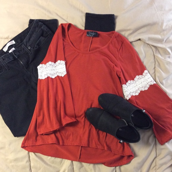 Boho Burnt Orange Top