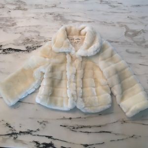 Cream Fuzzy Cocktail Party Jacket