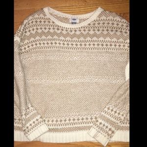 Gold and white sweater